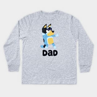 dance dad style Kids Long Sleeve T-Shirt